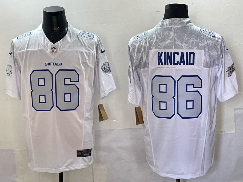 Men Buffalo Bills #86 Kincaid Nike White 2025 Rivalries Collection Limited NFL Jersey 003